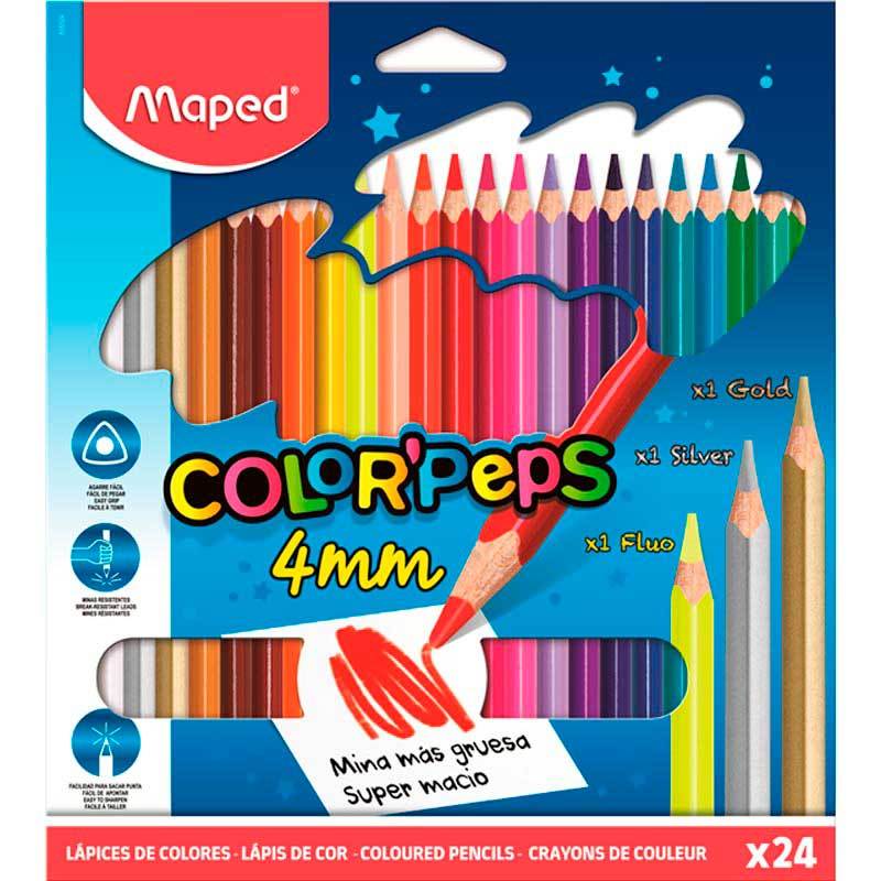 Lapis De Cor Maped Color Peps Classic 183224 Longos Cx C/24